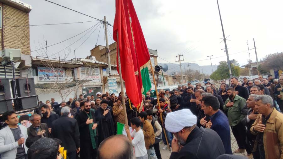 مراسم شهادت امام خامنه ای در سیدان مرودشت