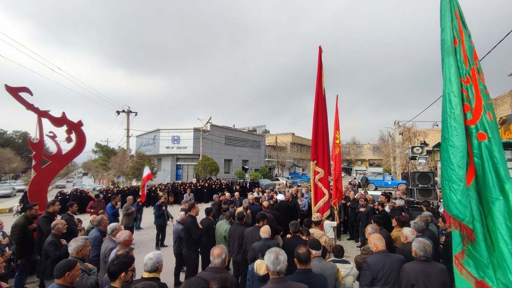 مراسم شهادت امام خامنه ای در سیدان مرودشت